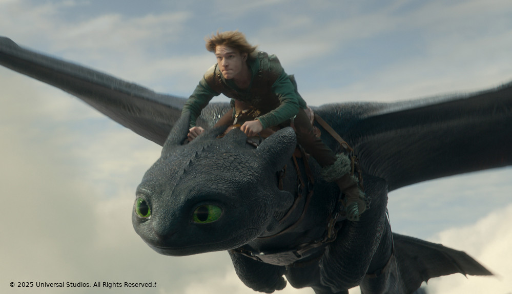 Hicks auf seinem Drachen Ohnezahn