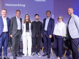 v.l.Stefan Sutor (Medien.Bayern), Dr. Thorsten Schmiege (BLM), Dr. Carolin Gierth (BLM), Felix Rieger (Medien.Bayern), Markus Knall (Ippen.Media), Annette Kümmel (Medien.Bayern), Jim Sengl (Medien.Bayern)