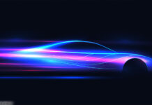 Leuchtendes Auto