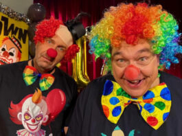 Peter Rütten, Oliver Kalkofe als Clowns bei "SchleFaZ"