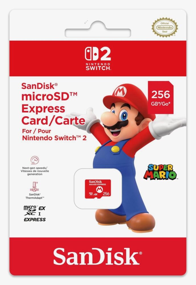 Switch 2 Speichererweiterung 256 GB EX Karte 55 Euro