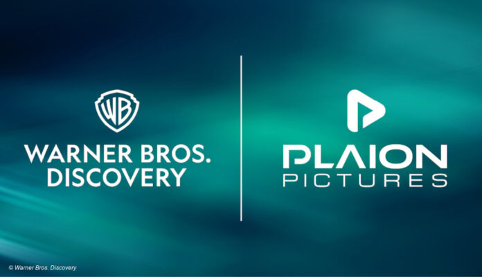 Warner-Plaion Logos Warner Bros. Discovery und Plaion Pictures