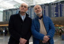 Lesch und Schwartz am Münchener Flughafen