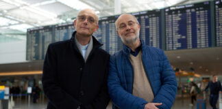 Lesch und Schwartz am Münchener Flughafen