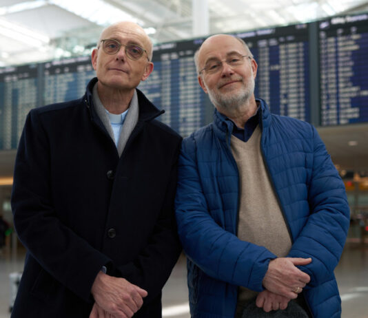 Lesch und Schwartz am Münchener Flughafen
