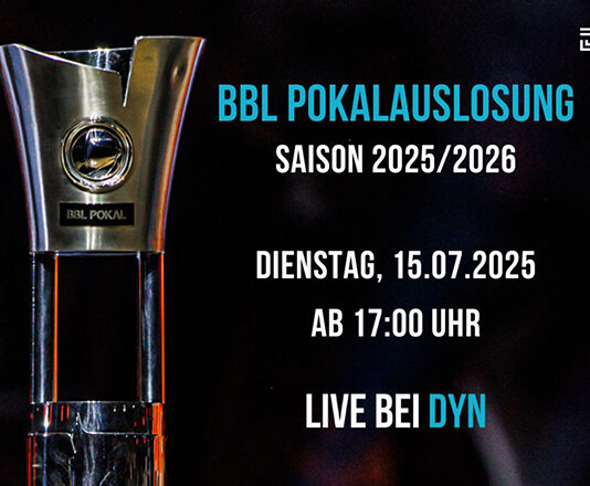 Dyn zeigt live Auslosung des BBL Pokals 2025/26.
