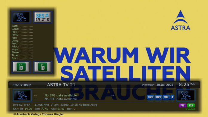 Auf Astra 19,2 Grad Ost sind auf einem weiteren Transponder HEVC-Tests zu beobachten