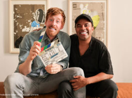 Simon Pearce und Sebastian Winkler am Set von BAPPAS