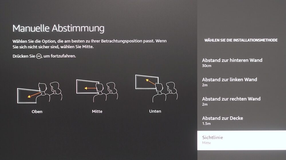 Panasonic Z95B Audiokalibrierung