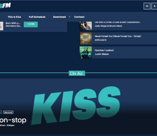 Homepage von KISS FM