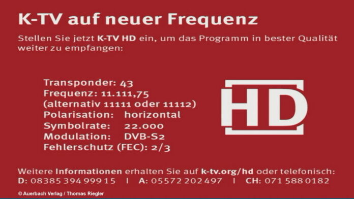 Mit Monatsende Juni 2025 hat K-TV seine SD-Verbreitung beendet