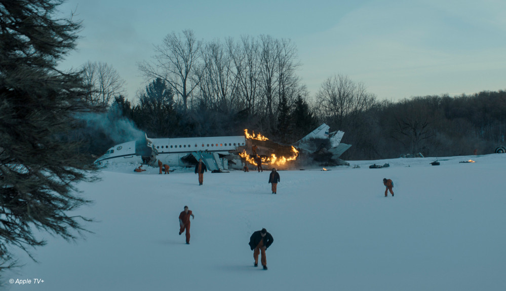 DIe Gefangenen entkommen aus dem abgestürzten Flugzeug, Szenenbild aus Remnick