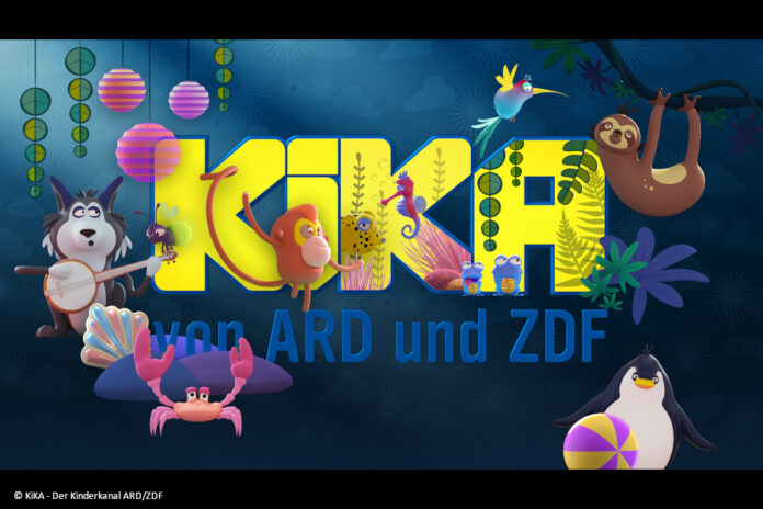 Ein Bild zum KiKA Sommerprogramm 2025. Um das KiKA-Logo sind einige Comic-Tiere drapiert.
