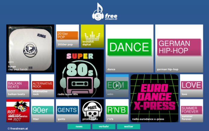 freestream.at ist eine neue Musikstreaming-Plattform von kronehit