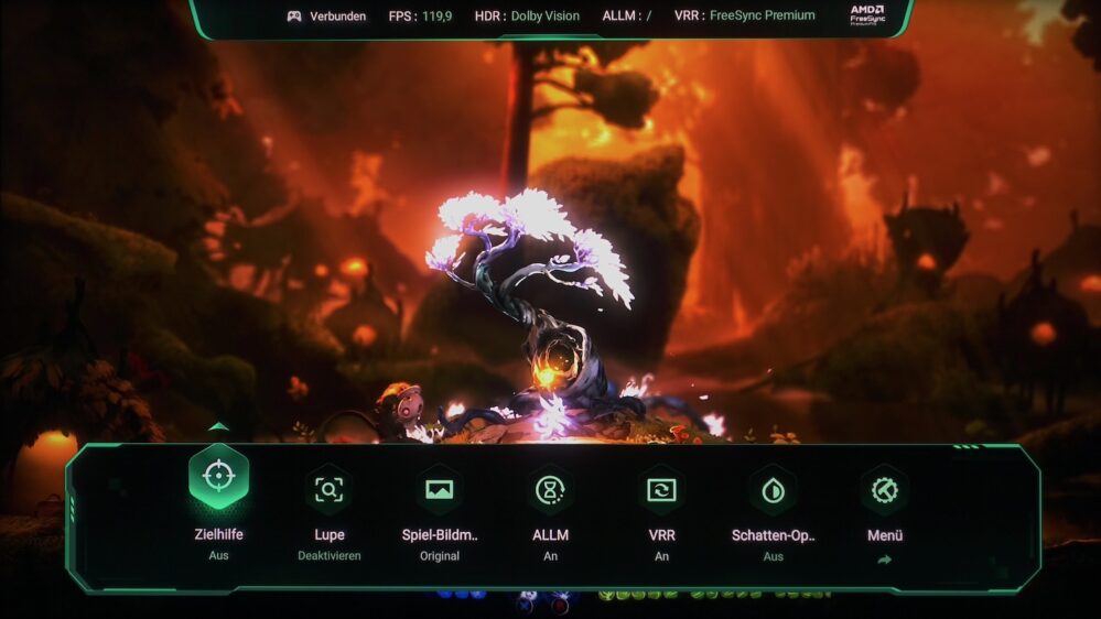 TCL C8K Gaming OSD