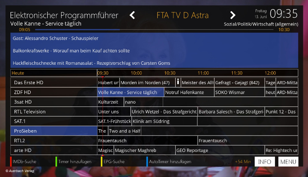 Abcom Pulse 4K, EPG