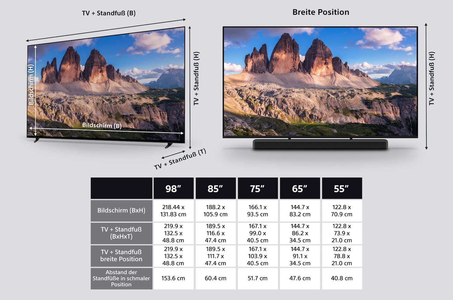 Sony Bravia 5 Aufstellung