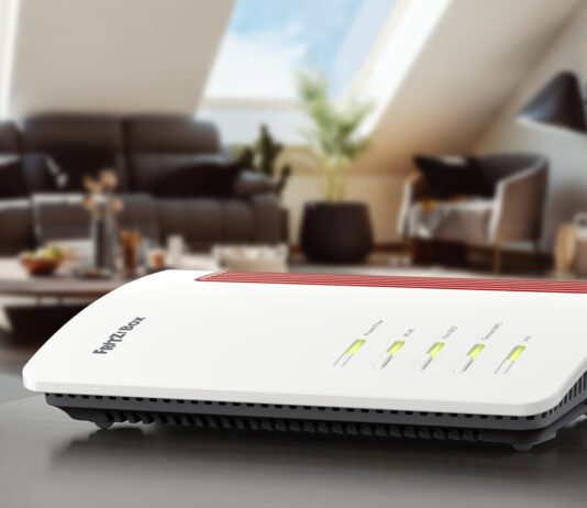 Fritz-Glasfaserrouter verspricht rasante Geschwindigkeiten.