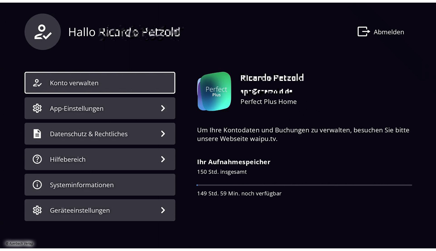 Waipu.TV Stick 2. Generation Einstellungen