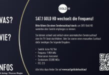 Sat.1 Gold HD ist auf Astra über eine neue Frequenz zu empfangen