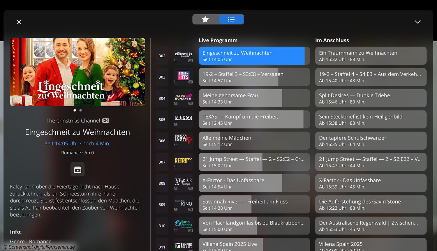 Waipu Christmas Channel EPG