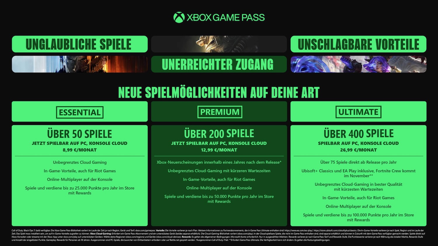 Xbox Gamepass_Klassen
