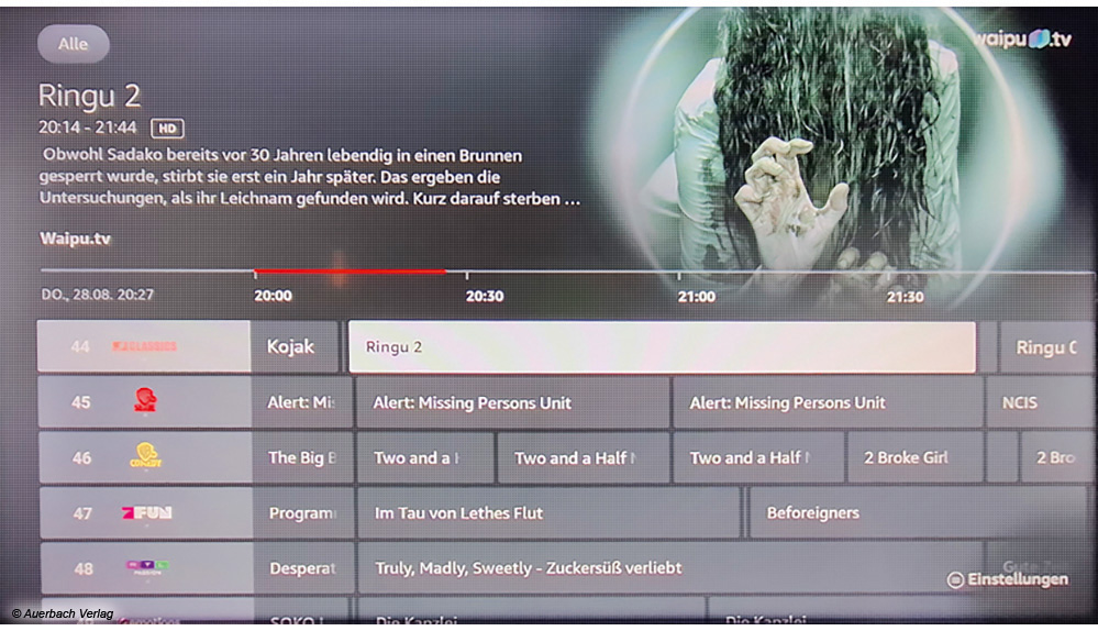 Separate FAST Channels bietet Fire TV nicht, jedoch bündelt die TV-Funktion die verscheidenen OTT-Angebote miteinander