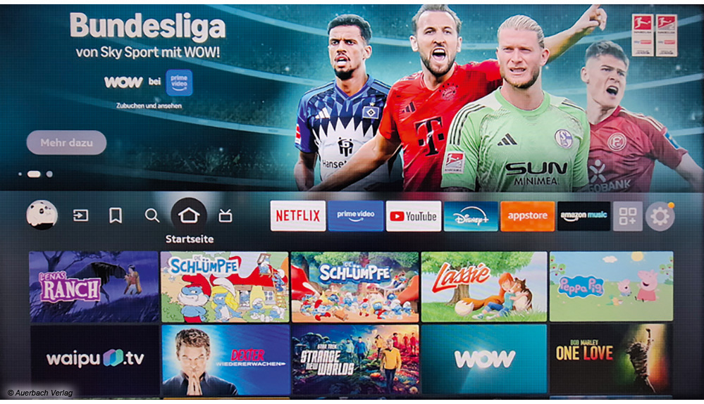 Die Fire-TV-Startseite wirkt überladen, dank Werbung sogar teilweise aufdringlich