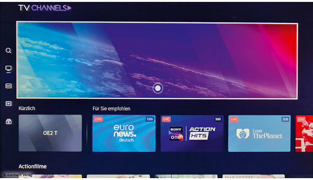 Vidaa hat zahlreiche FAST CHannel, aber auch kostenlose Abrufinhalte integriert