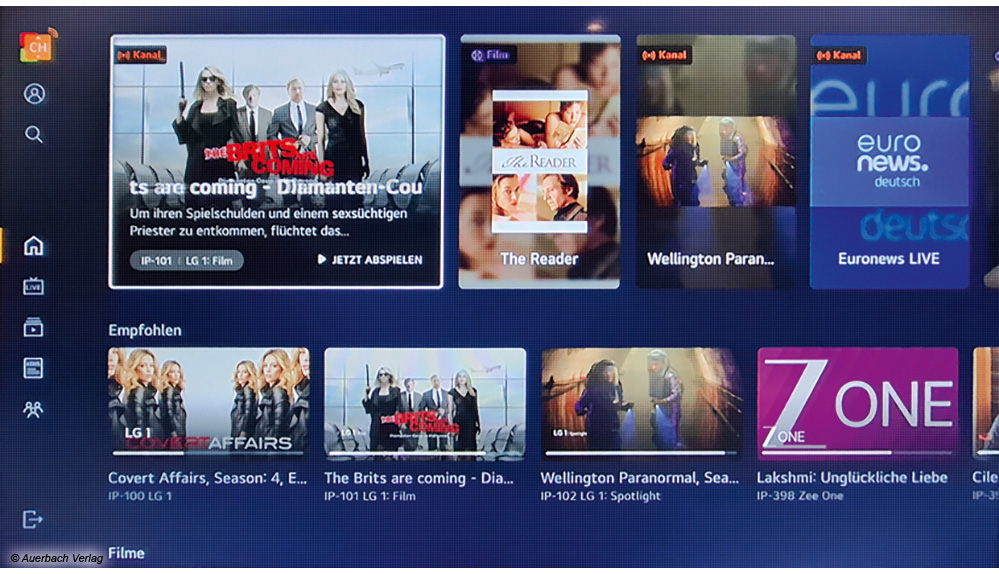 LG hat auf seiner webOS-Plattform sogar eigene TV-Sender integriert